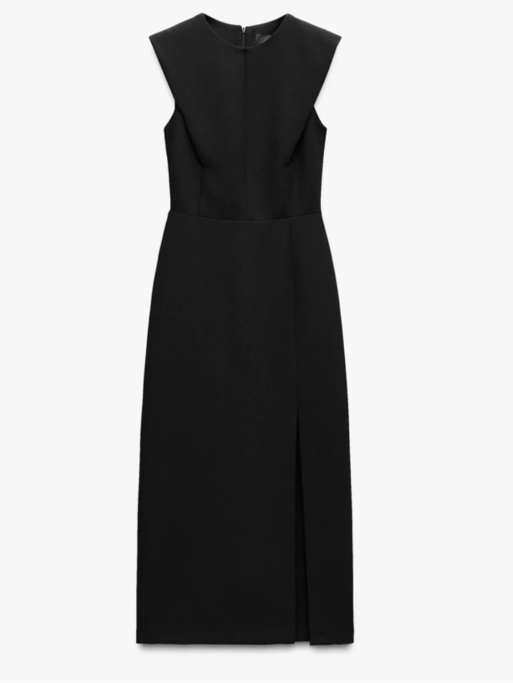 Zara Black Crepe Midi Dress. Size Small. New with tags